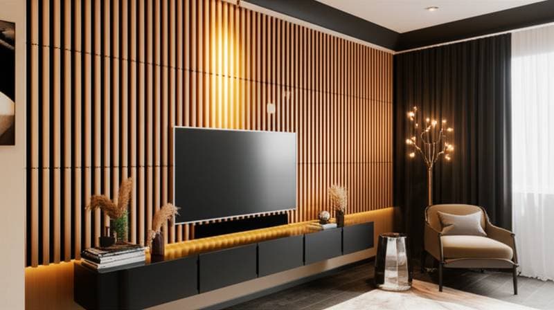 Featured image for Wood Slat Walls Cut Echo and Add Warmth