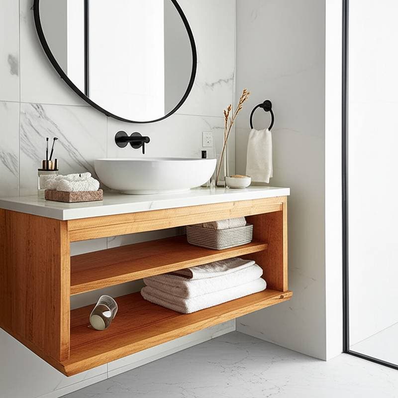 Image for DIY Japandi Vanities Cost Half of Custom Builds