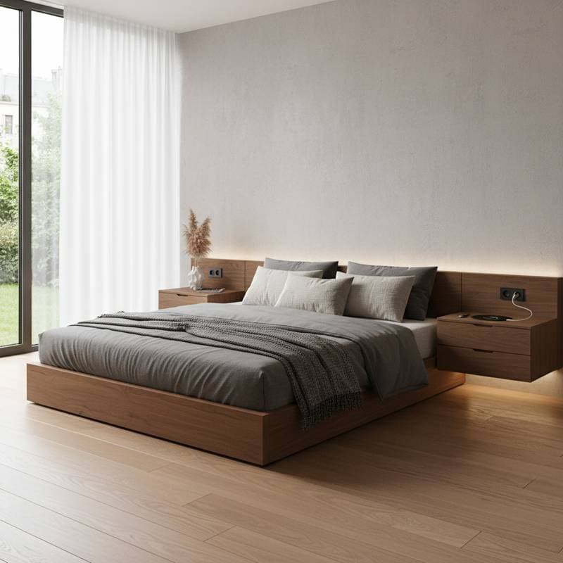 Image for Why Floating Nightstands Rule Minimalist Bedrooms