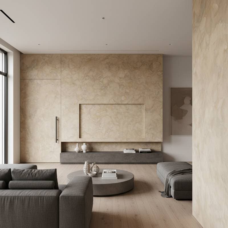 Featured image for Venetian Plaster Transforms Wood Into Stone-Like Luxury