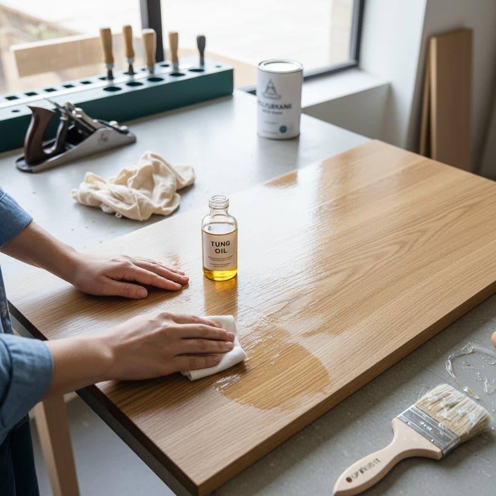 Image for Why DIYers Favor Tung Oil Over Polyurethane Finishes