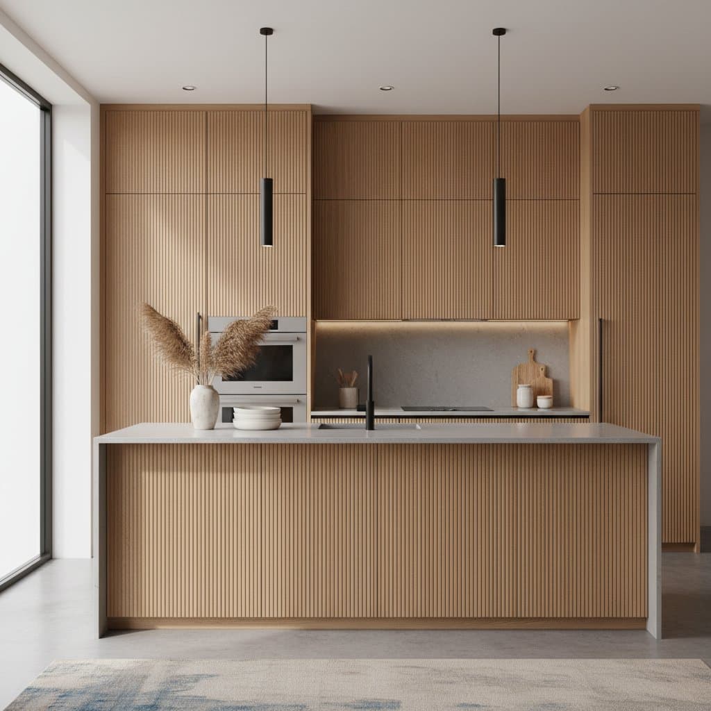 Image for Ribbed Oak Cabinets Bring Texture to Modern Kitchens