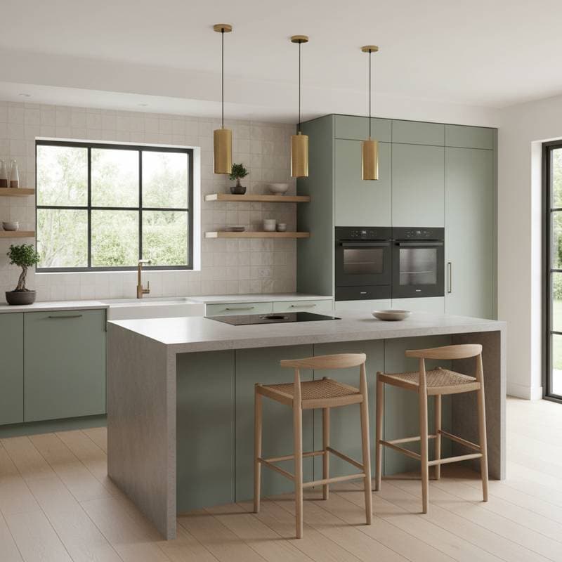 Image for Japandi Cabinetry Costs $14K-$28K for Calm Kitchens
