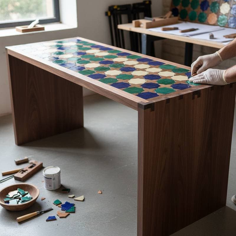 Image for Moroccan Tile Meets Fine Joinery in Custom Furniture