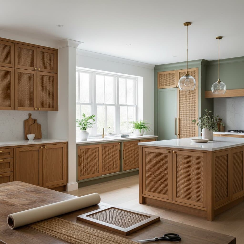 Image for Rattan Webbing Margins: $6 Material to $400 Doors