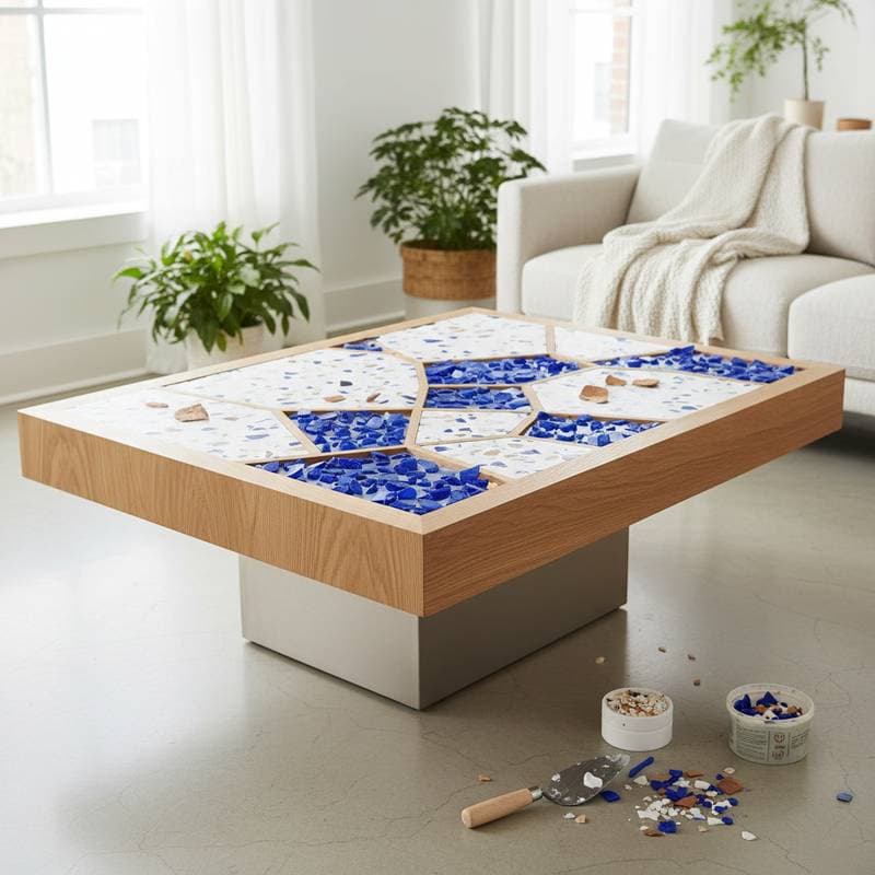 Featured image for DIY Terrazzo Inlays Rival Studio Furniture at $120