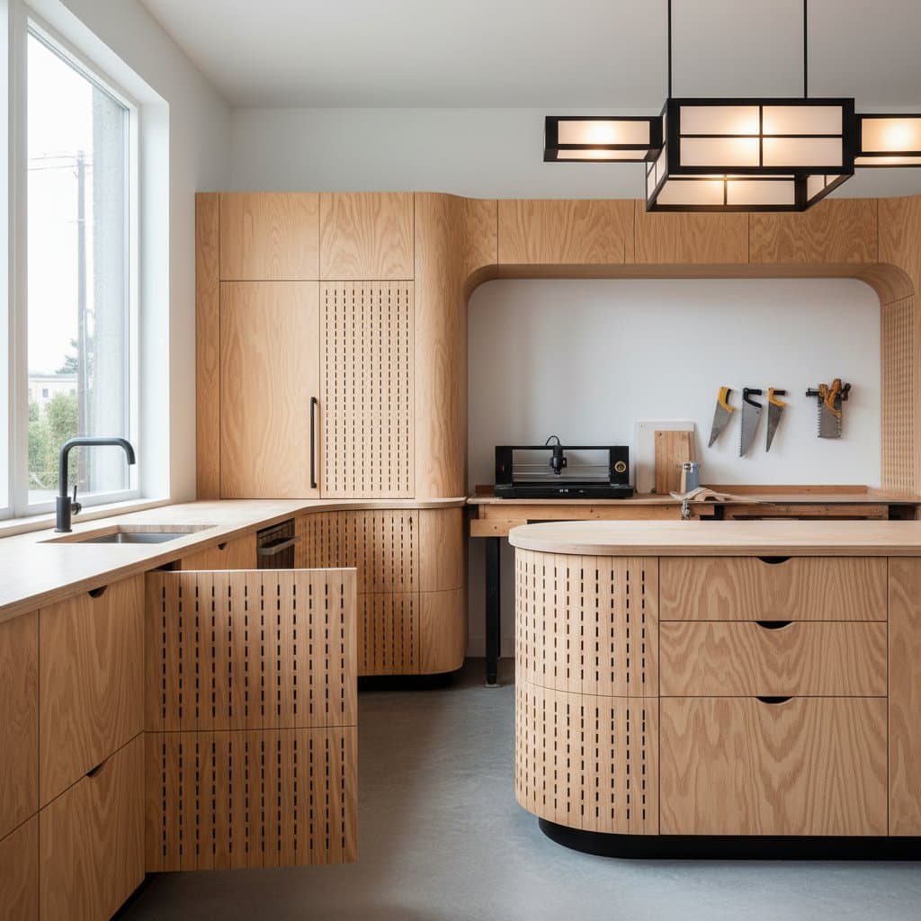 Featured image for Living Hinges Let Plywood Bend Like Fabric