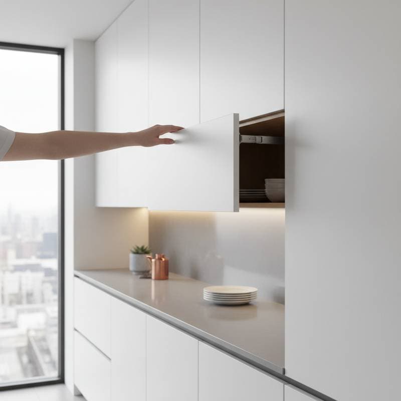 Image for Touch Latches Erase Cabinet Hardware for Clean Lines