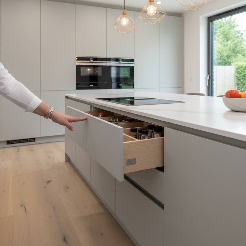 Featured image for Touch-Open Drawers: Handle-Free Cabinets in a Weekend