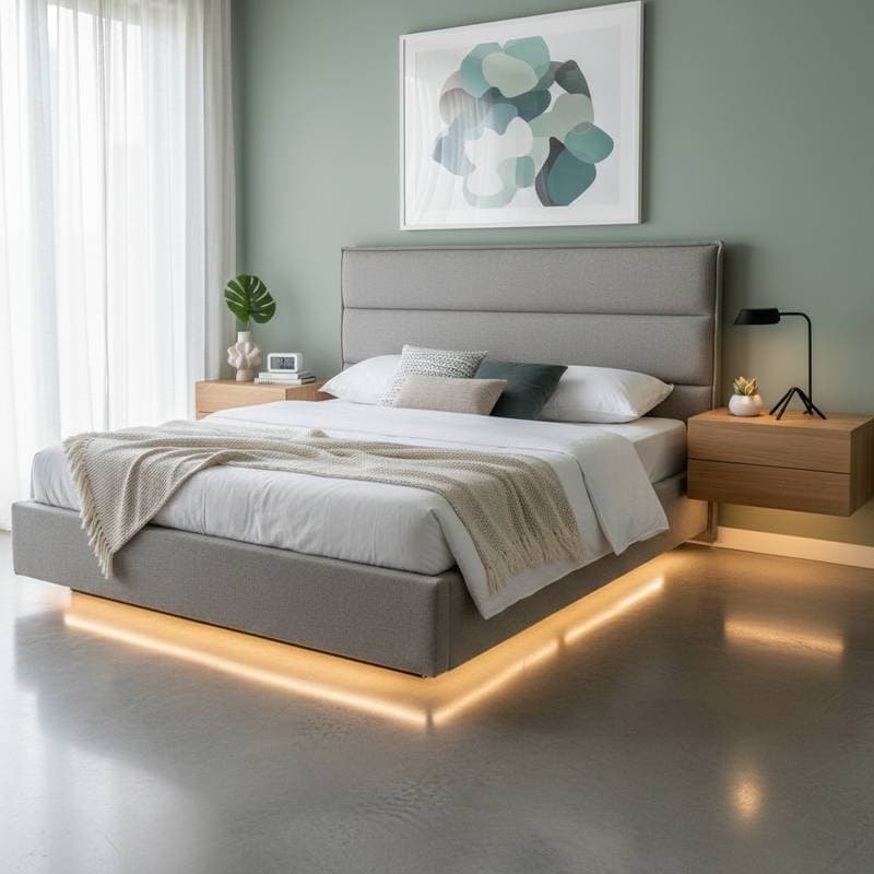 Featured image for Floating Nightstands Free Floor Space in Tight Bedrooms