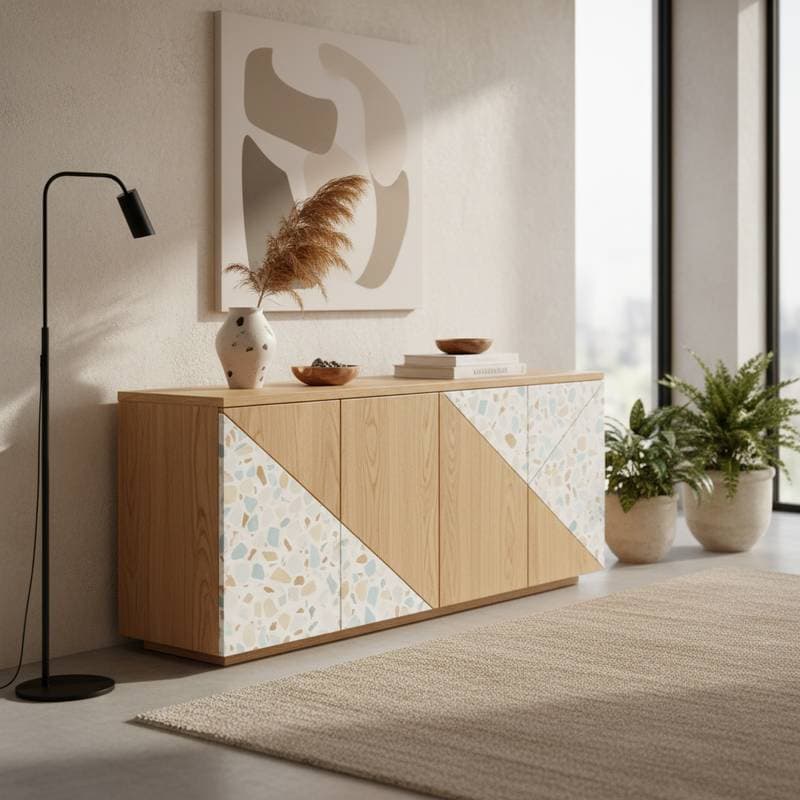 Image for Terrazzo Inlays Reshape Wood Furniture Design