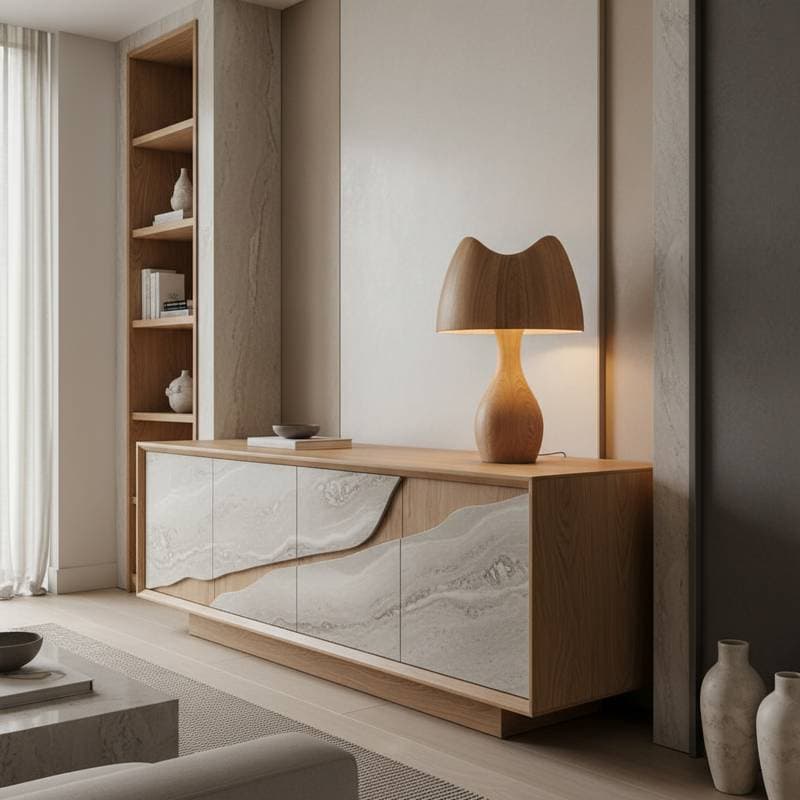 Featured image for Venetian Plaster Brings Stone-Like Depth to Wood
