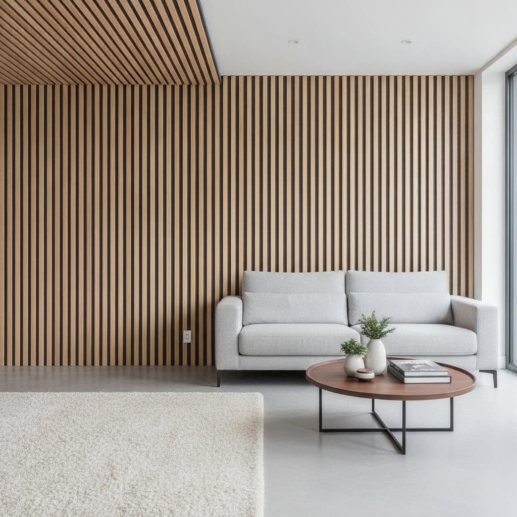 Featured image for DIY Acoustic Slats Soften Echo and Add Warmth