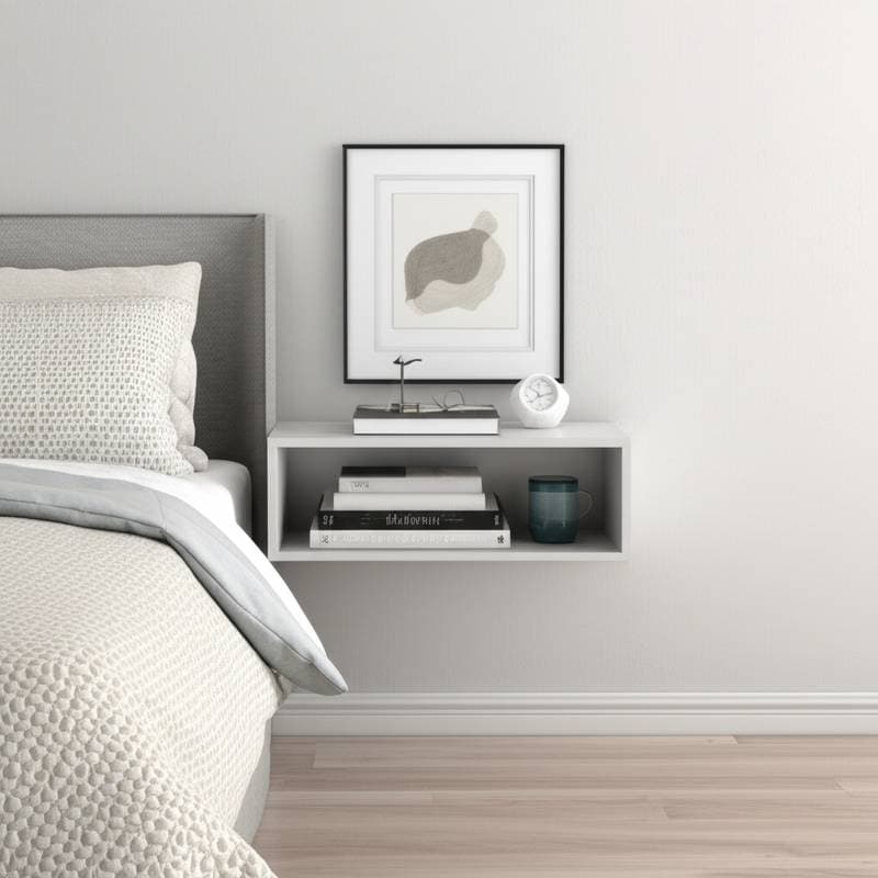 Featured image for Floating Nightstands Clear Floor Space in Small Rooms