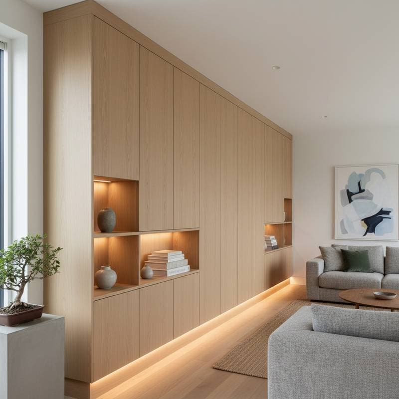 Featured image for Japandi Built-Ins Turn Walls Into Hidden Storage