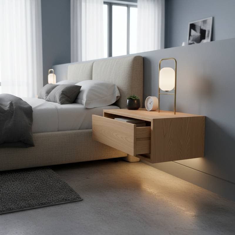 Featured image for Floating Nightstands Open Floor Space in Small Bedrooms