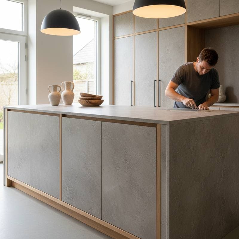 Featured image for Venetian Plaster on Wood Creates Stone-Like Finish