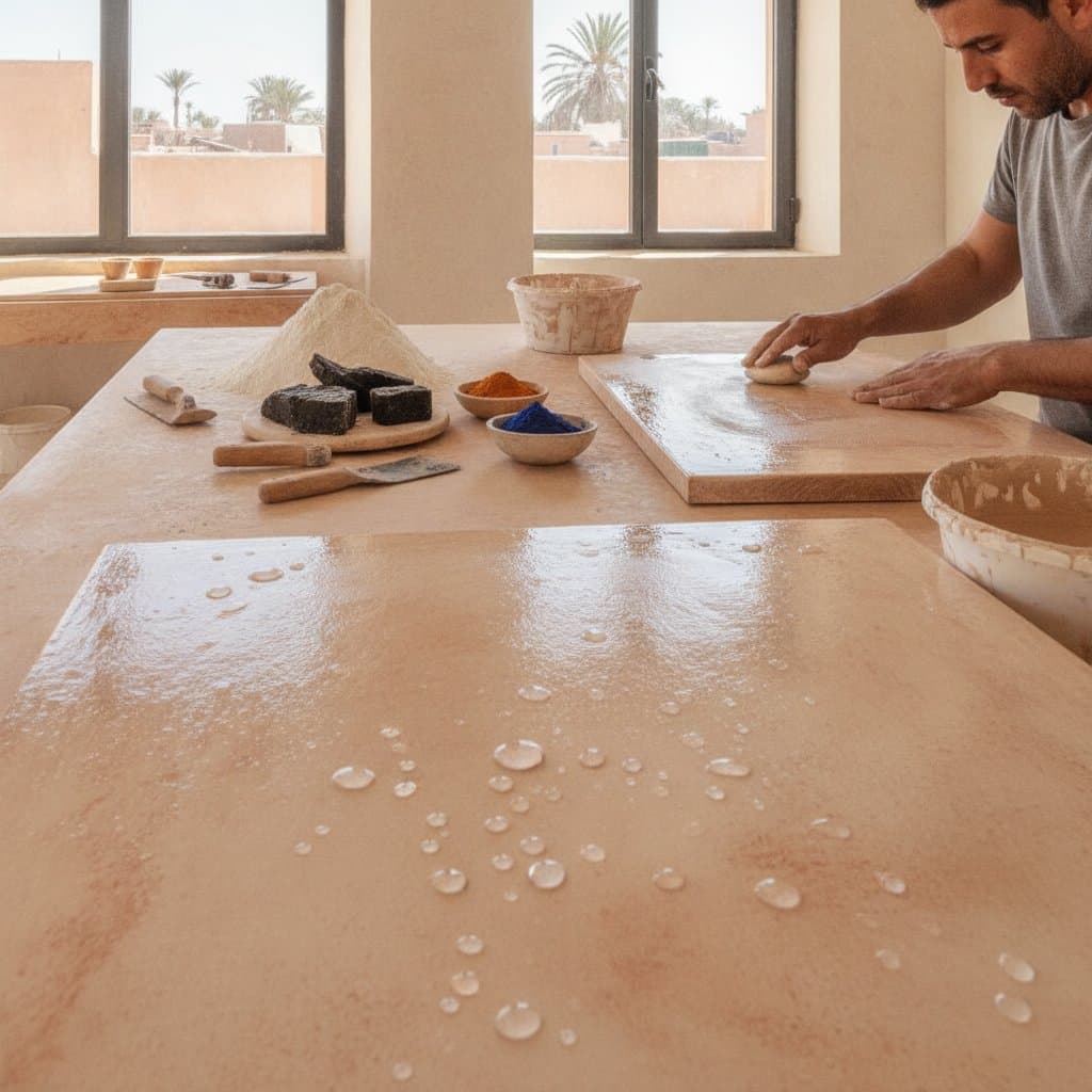 Featured image for Tadelakt: Moroccan Plaster That Waterproofs Wood
